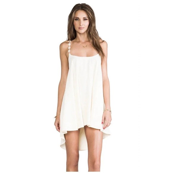 For Love & Lemons Revolve Cherry Pop Dress In Ivory Size Small - Picture 1 of 7